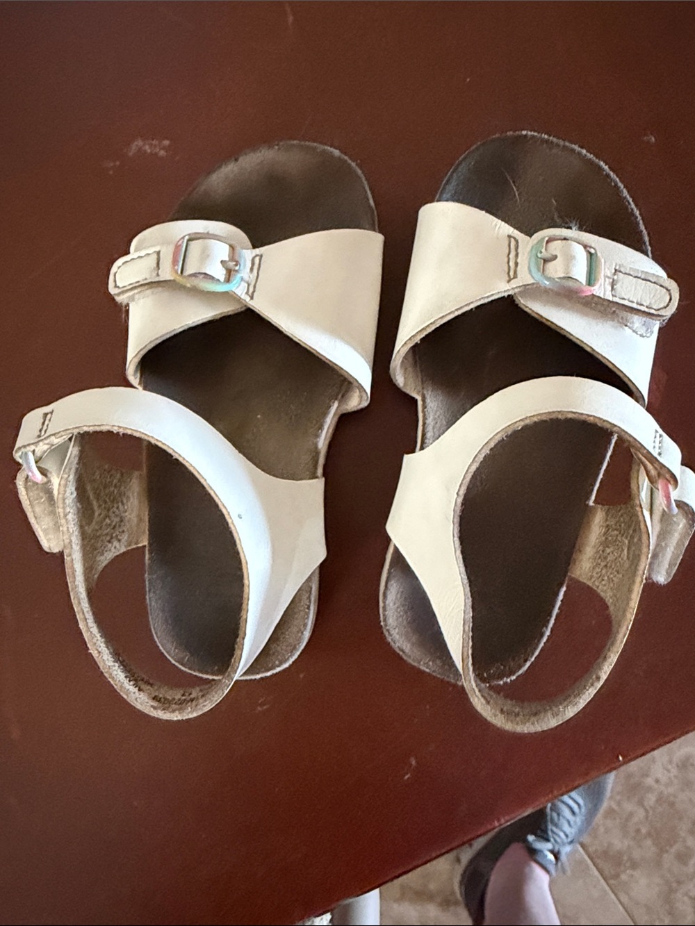 wonder nation white Buckle Strap Girls Sandals